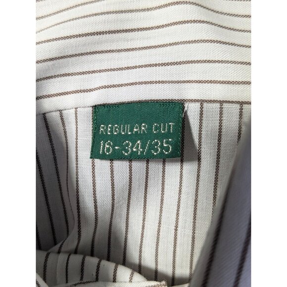 Vintage Sears Men’s Store Striped Dress Shirt 16-34/35 Long Sleeve Perma-Prest - Picture 6 of 14